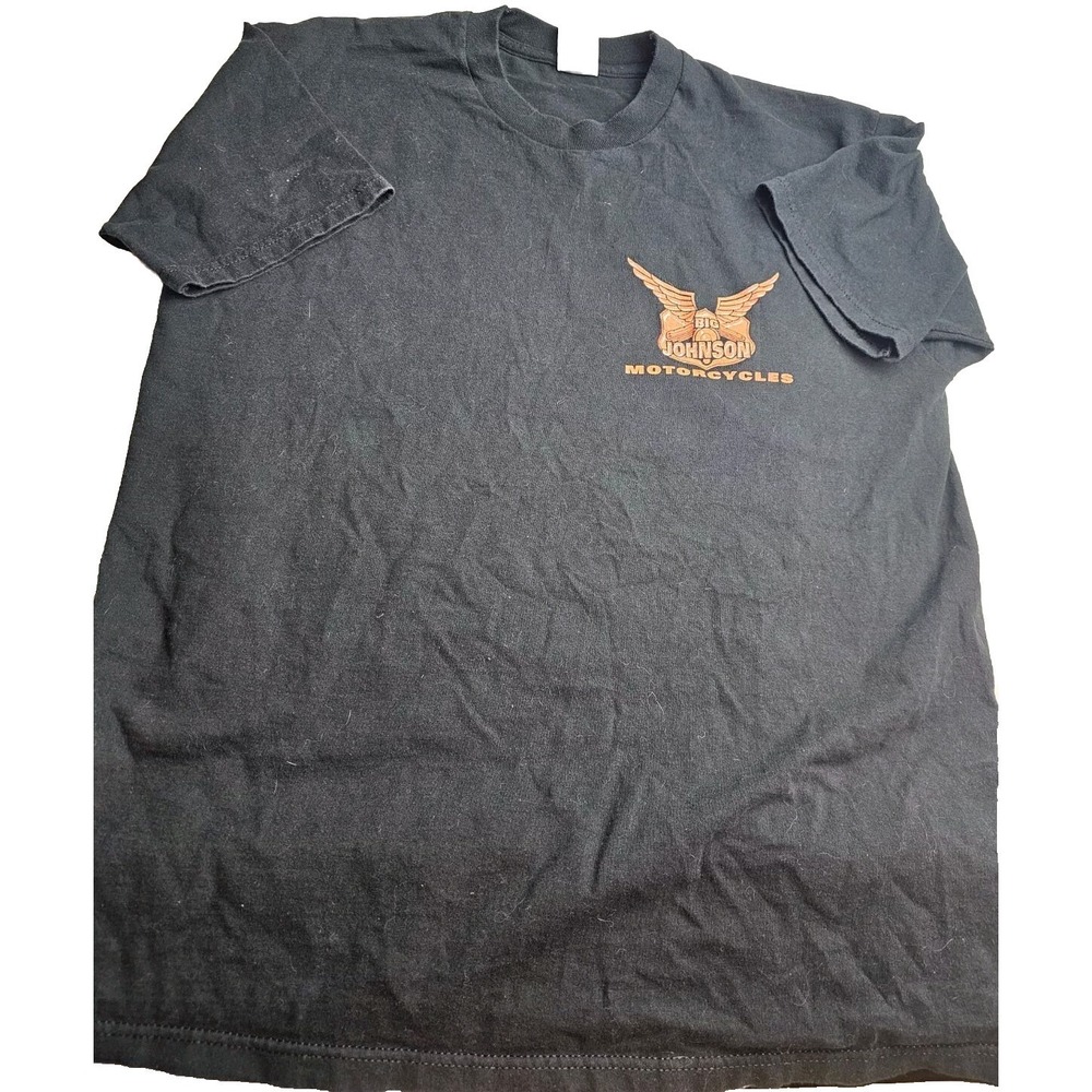 Vintage 90s Big Johnson Motorcycles T Shirt Size XL Fell Off 1998‎ Tee Biker